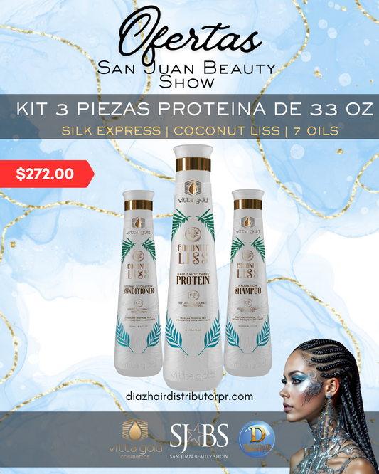 Oferta Kit 3 piezas con proteina de 33 oz. (SJBS)