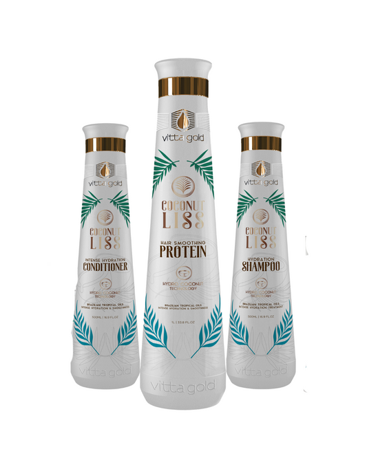 Kit 3 piezas Coconut Liss con PROTEINA de 16 oz