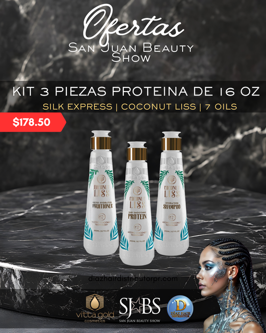 Oferta Kit 3 piezas con proteina de 16 oz. (SJBS)